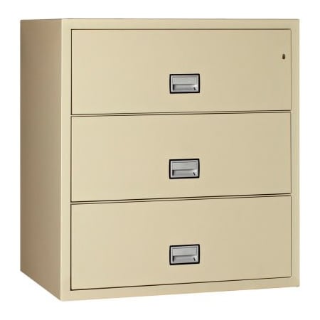 Phoenix Safe International Phoenix Safe Lateral 38" 3-Drawer Fire and Water Resistant File Cabinet, Putty - LAT3W38P